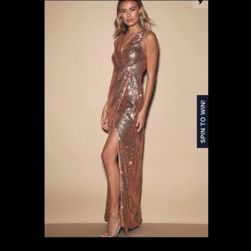 Rose Gold Sequin Dress